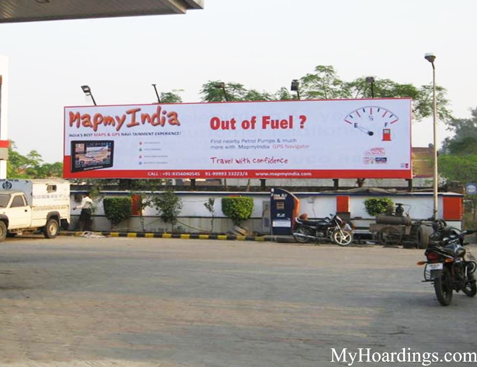 Indian Oil petrol pump station advertising Nagpur, Branding on Petrol pumps company Nagpur